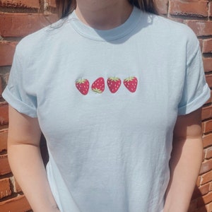 Embroidered Strawberry T-Shirt image 8