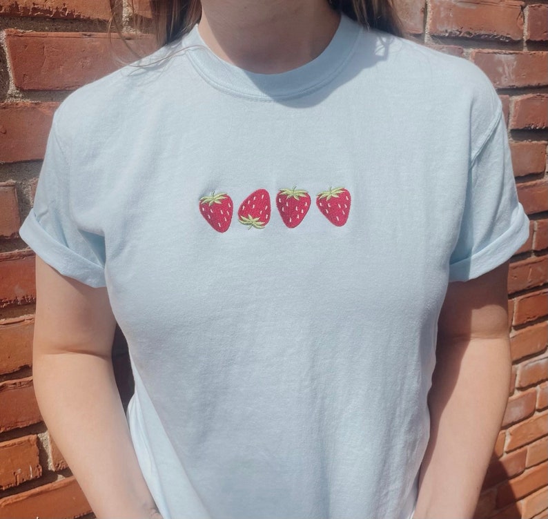 Embroidered Strawberry T-Shirt image 8