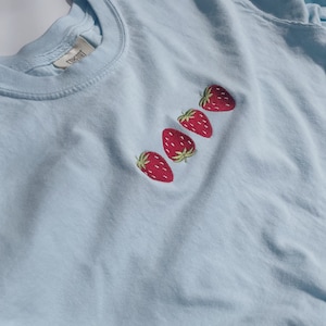 Embroidered Strawberry T-Shirt image 2