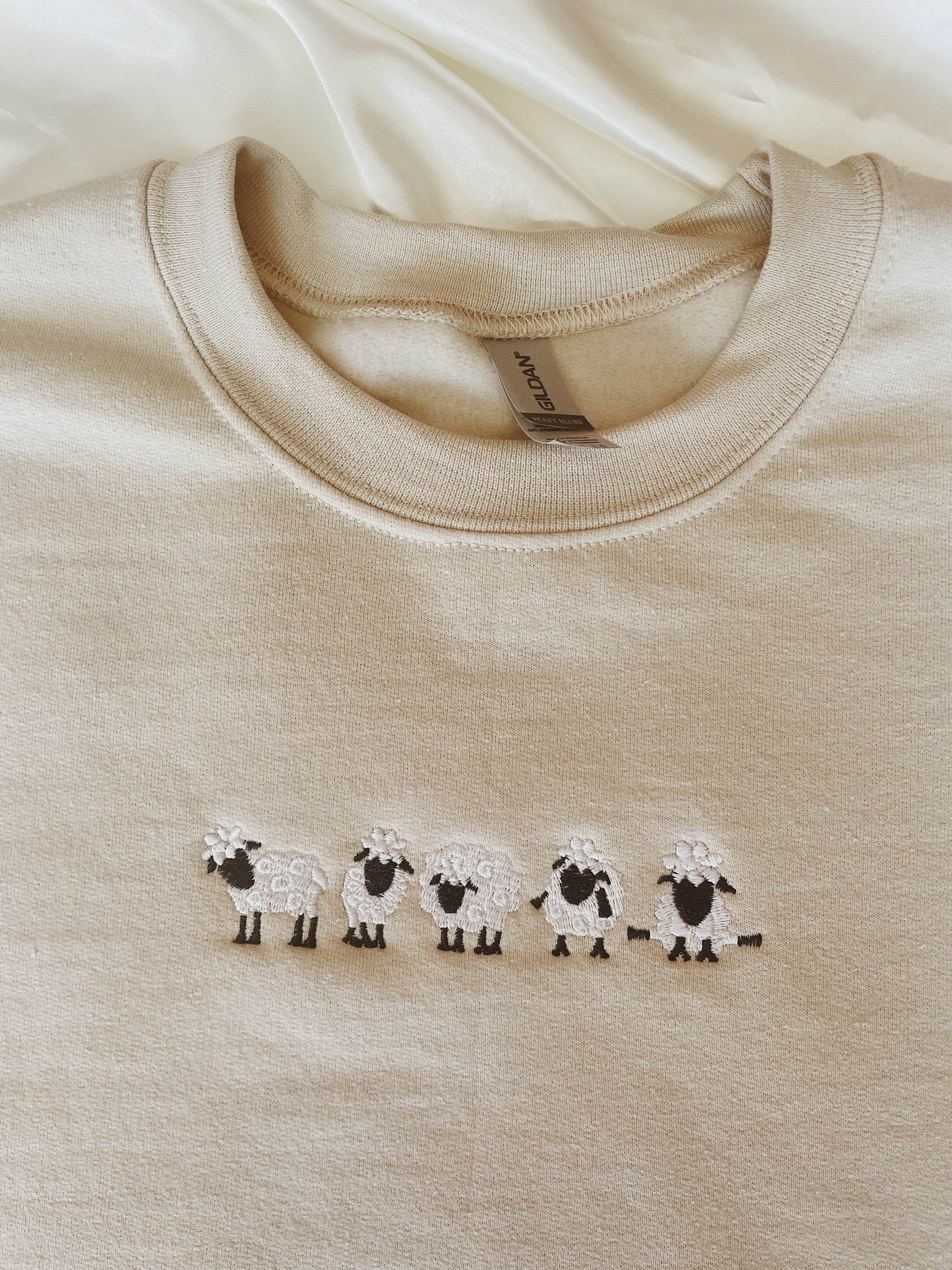 Embroidered Sheep Sweatshirt