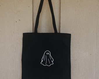 Embroidered Ghost Tote Bag