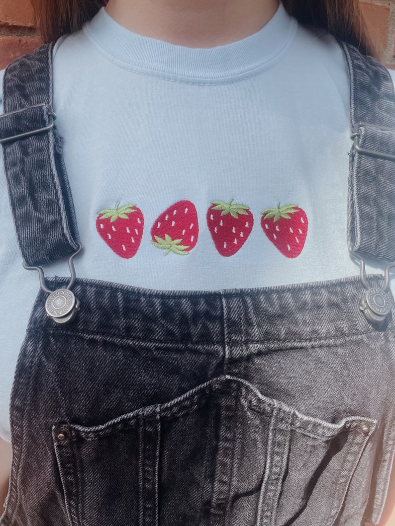Embroidered Strawberry T-Shirt image 6