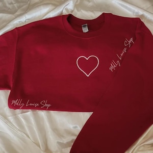 Embroidered Heart Sweatshirt