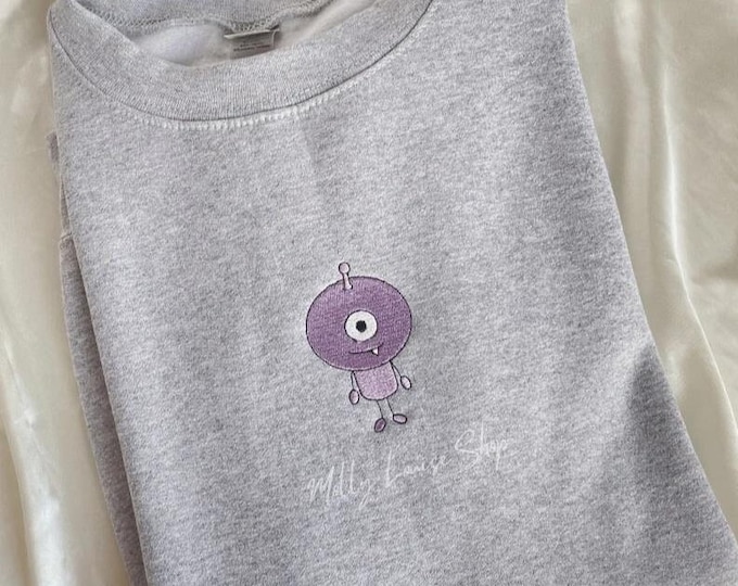 Embroidered Alien Sweatshirt