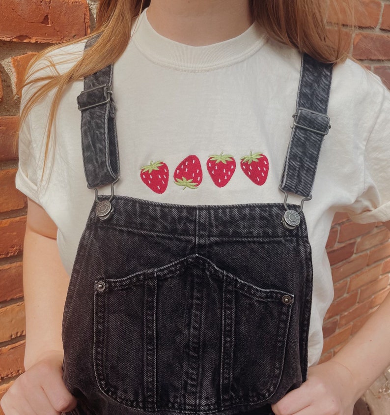 Embroidered Strawberry T-Shirt image 7