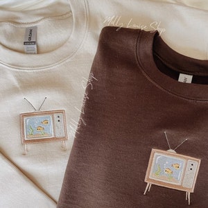 Embroidered Aquarium TV Sweatshirt