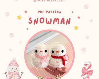 Snowman PDF Crochet Pattern | @cutestuffcrochet
