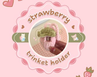Strawberry Trinket Holder PDF Crochet Pattern | @cutestuffcrochet