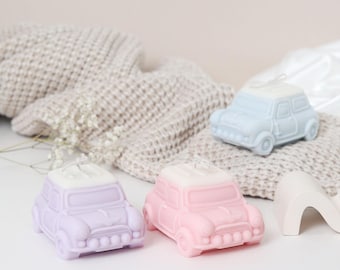 Mini Classic Car Candle: Hand-Poured Praline Scented Soy Wax