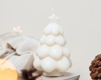 Soy Wax Christmas Tree Candle: Winter Table Decoration