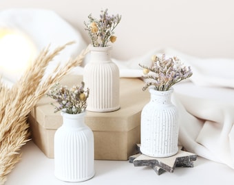 Handmade Jesmonite Mini Vase: Neutral Home Decor, Dried Flowers