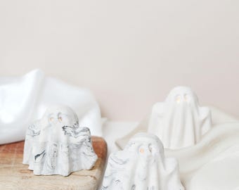 Jesmonite Sheet Ghost Lantern: Halloween Home Decor with LED