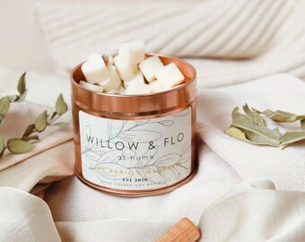 Lime Basil Mandarin Large Soy Wax Melt Tin, 100g: Uplifting Citrus Home Scent