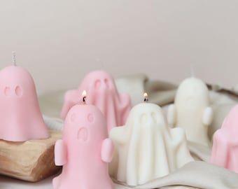 Spooky Ghost Candle: Witches Brew Scented Halloween Decor
