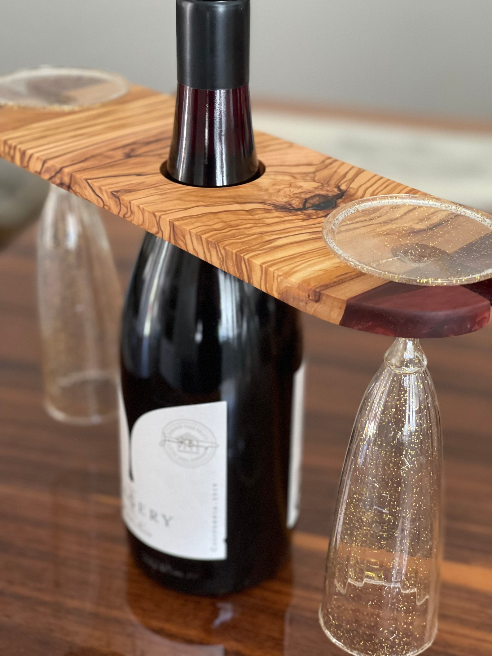 Wine Caddy, Wine Glass Holder, Wine Display Etsy