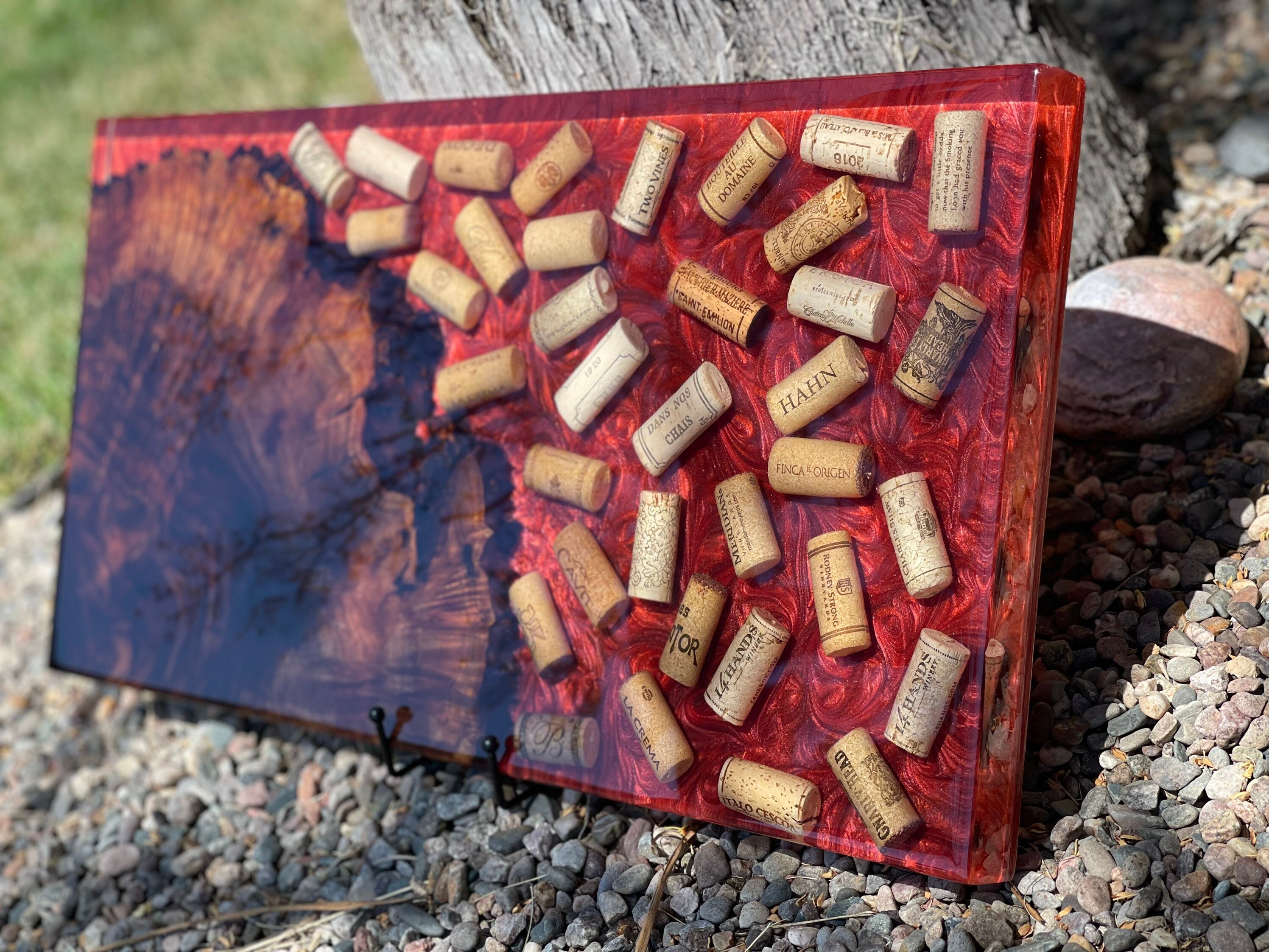 Made to Order. Wine Cork Epoxy Charcuterie Serving Boards Etsy