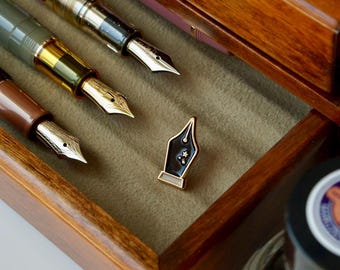 Fountain Pen Black Nib Enamel Pin for Fountain Pen Lovers