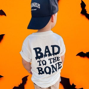 Bad to the Bone Skeleton Shirt | Halloween Shirt | Kids | Toddler | Rock | Cute | Gift