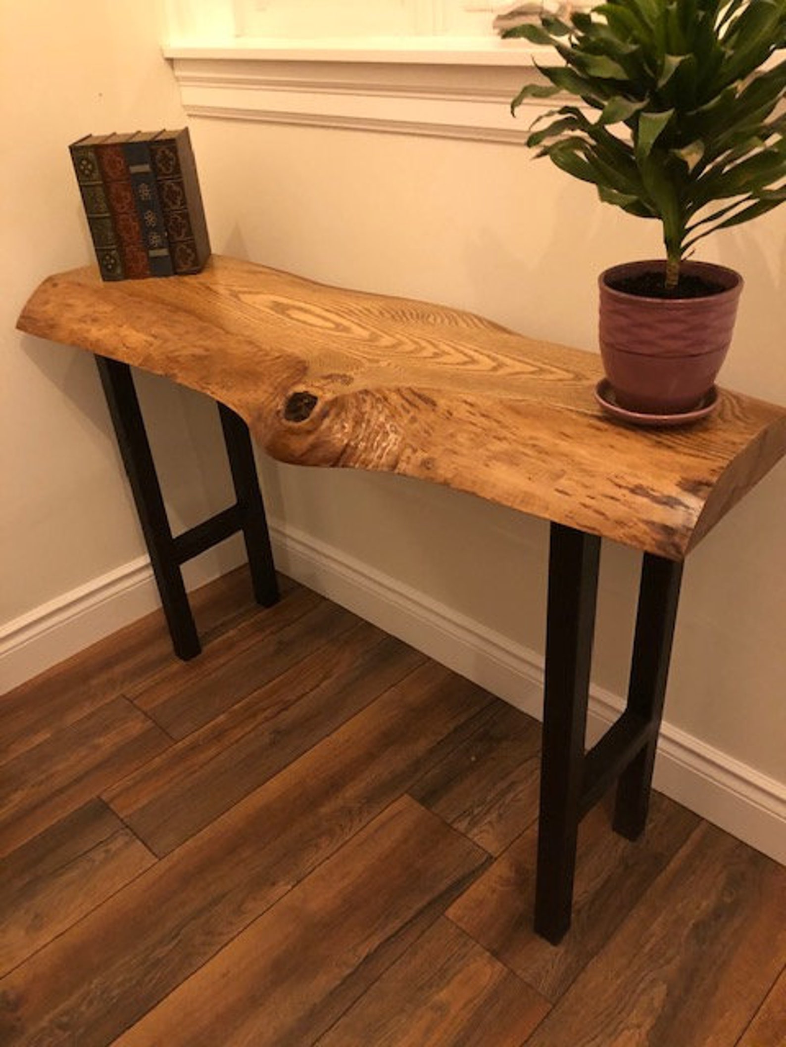 Live Edge Maple Sofa Table Etsy
