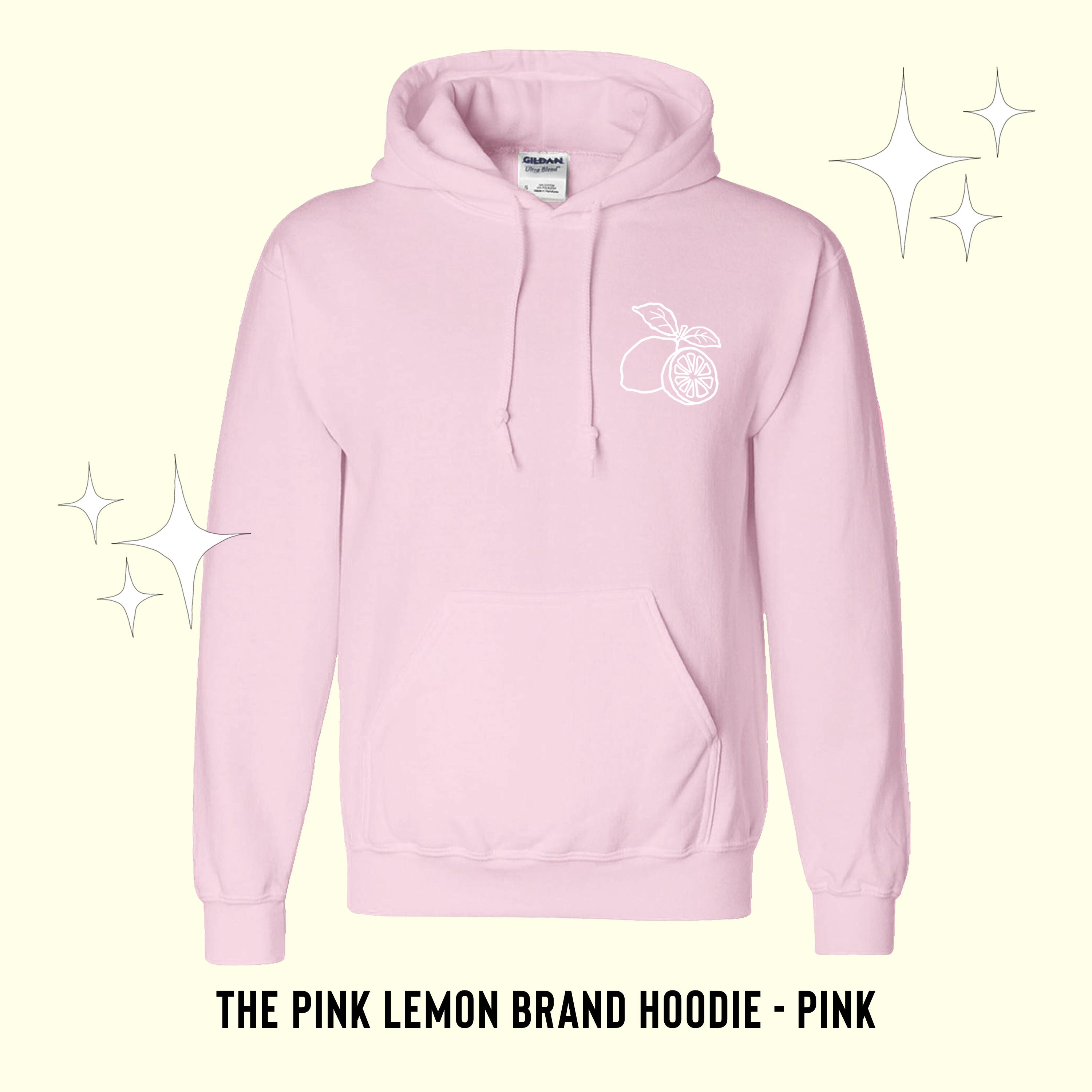 The Pink Lemon Brand Hoodie Pink Pink Lemon Brand Handmade Custom