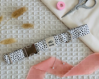 Dog Collar| handmade, classic, neutral, boho, adjustable, monochrome, modern | Hetty's Hounds