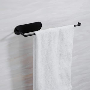 Mavis Miki Self Adhesive Paper Towel Holder, Brushed 304 Stainless Steel (Black)