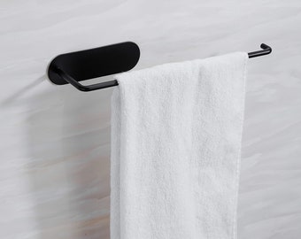 Mavis Miki Self Adhesive Paper Towel Holder, Brushed 304 Stainless Steel (Black)