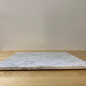 Natural Marble Charcuterie Board, 12x12 inch 30cm Cheese Platter, Rubber Non-Slip Feet, White Natural Marble image 7