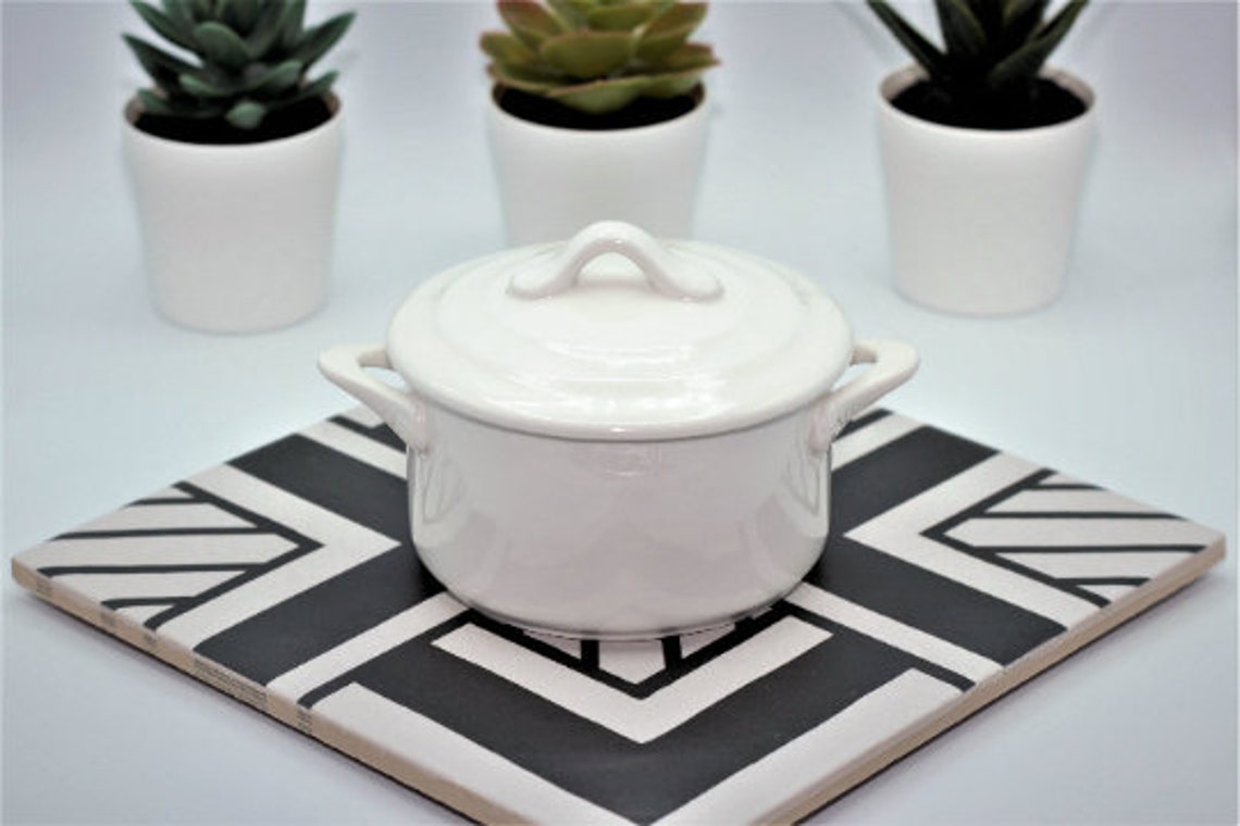 Ceramic Trivet / Kitchen Hot Plate / Ceramic Tile Hot Pad / Etsy