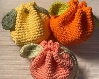crochet fruit bag
