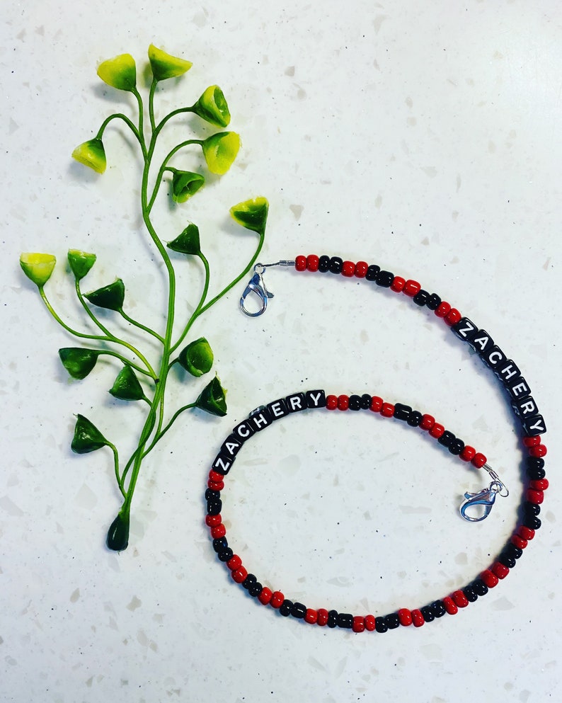 Child Beaded Face Mask Lanyard With Personalization for Boys Etsy