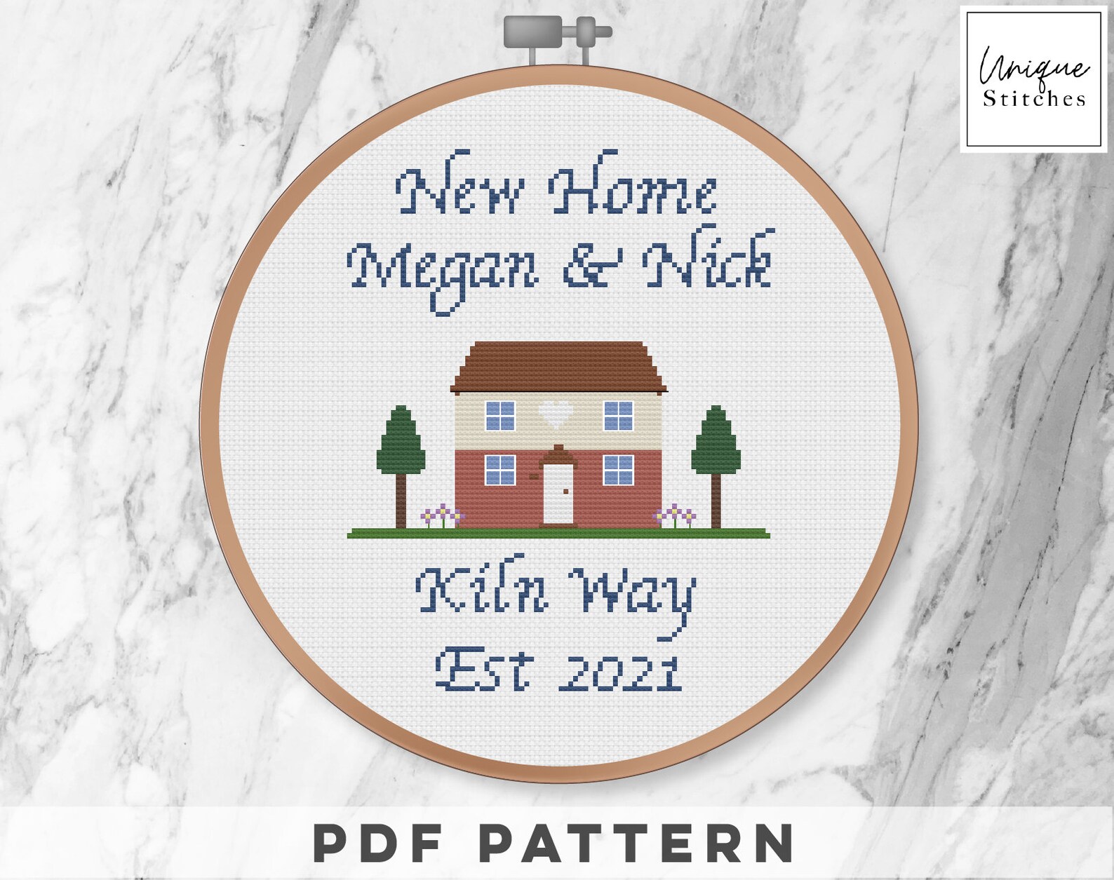 Personalised New Home Cross Stitch / Personalised New House - Etsy.de