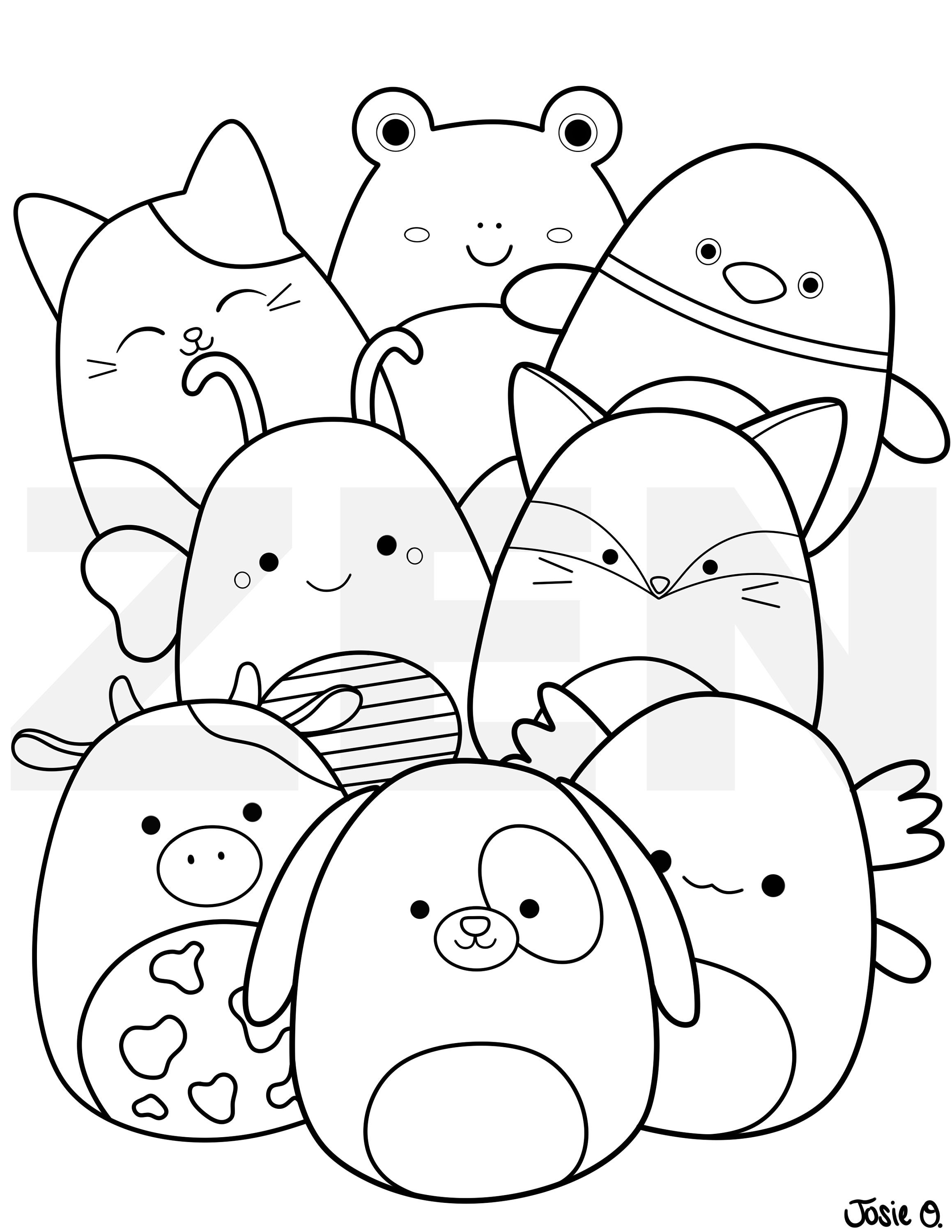 Squishmallow Coloring Page Printable Squishmallow Coloring   Etsy ...