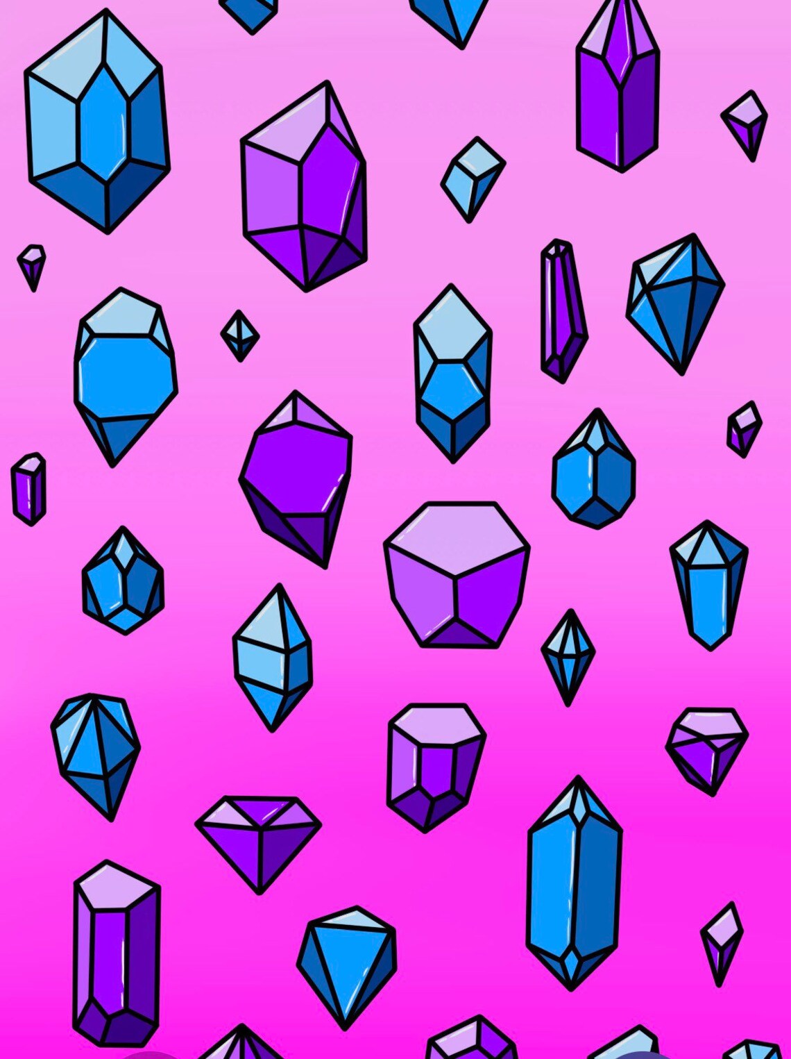 Crystal Pattern Printable Coloring Page, Adult Coloring Page, Crystal ...