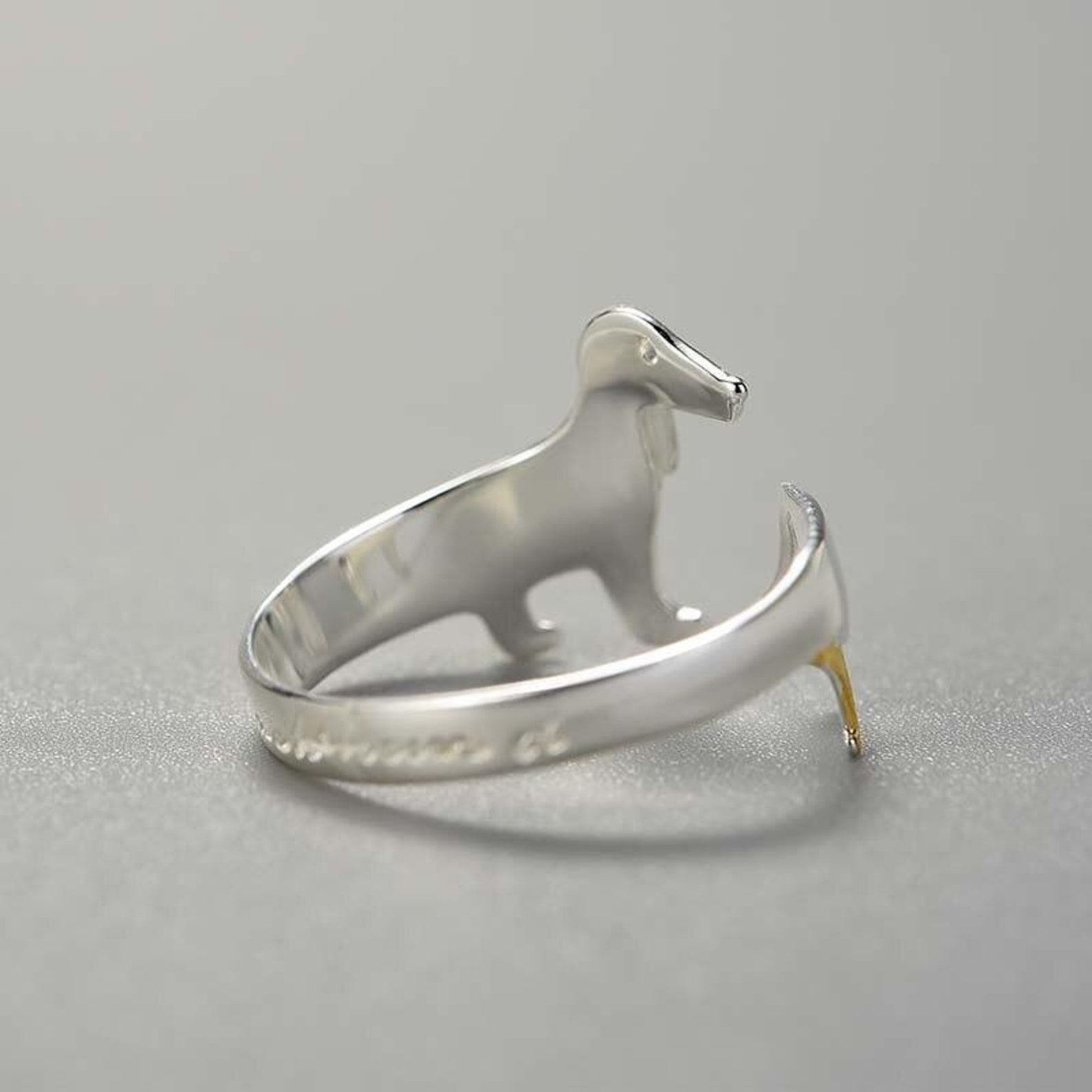 Sausage Dog Ring by Yonandole Jewelry for Dachshund Fans Etsy