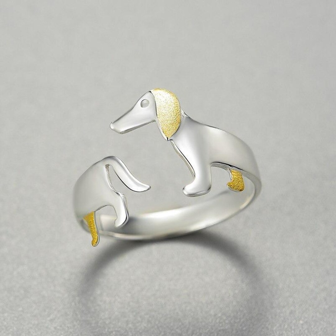 Sausage Dog Ring by Yonandole Jewelry for Dachshund Fans Etsy