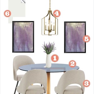 Gilded Mid-Century Modern Dining Room