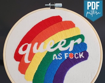 Queer AF - Embroidery Pattern PDF