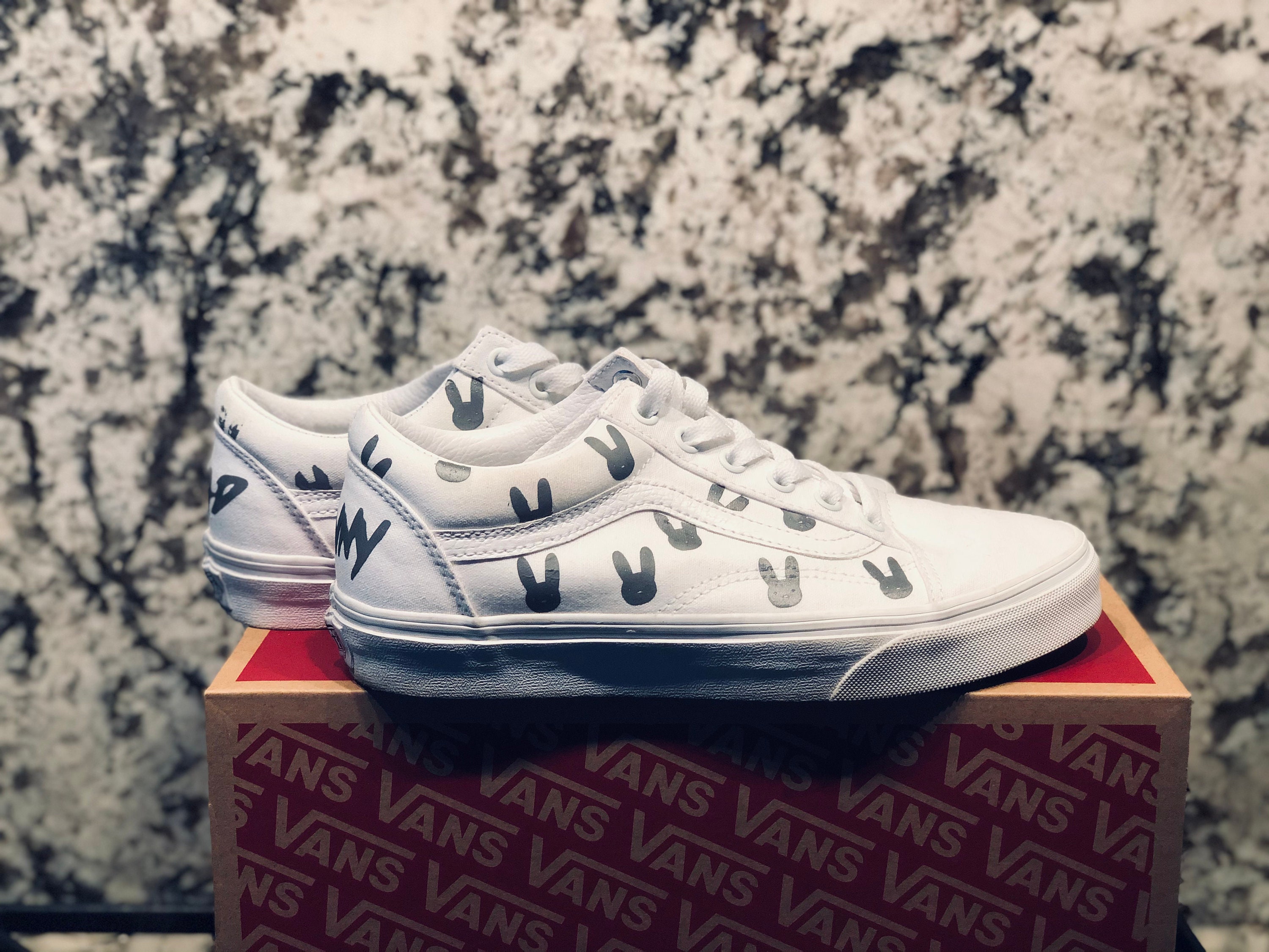 bad bunny custom shoes vans
