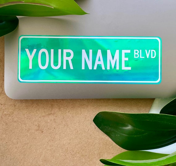 Custom Name Street Sign Vinyl Decal Etsy