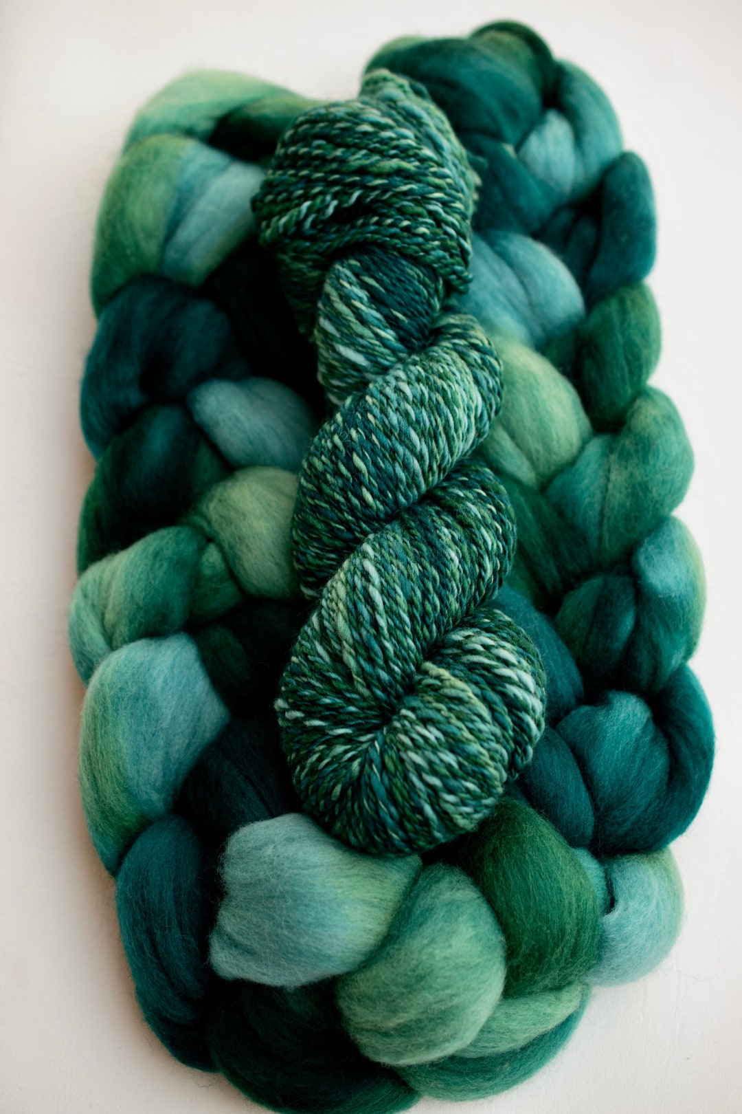 Teal & Forest 115g Merino Top Spinning or Felting Fibre, Nonsuperwash
