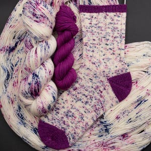 Berry Nice Superwash Merino Sock Set: Hand-Dyed 80/20 Merino/Nylon Yarn, 140g total