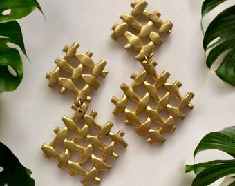 Handmade Polymer Clay Statement Earrings | Gold Plated, Lightweight