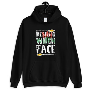 My Resting Witch Face Funny Halloween Unisex Hoodie, Witch Sweatshirt, Halloween Shirt, Halloween Kleidung, Scary Witch Tee