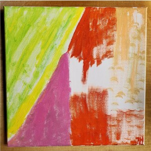 Geo Oil Painting on Canvas, Christian Wall Decor, Spiritual Decor, Christian Wall Art, Religious Painting, Canvas Painting, Abstract