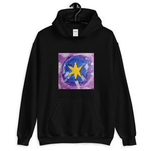 Star Christian Painting Unisex Hoodie, Christian Hoodie For Her, Christian Hoodie For Him, Religious, Spiritual, Blessed Hoodie, Star Hoodie