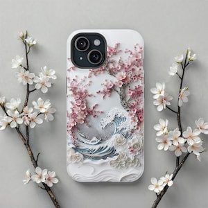 Cherry Blossom Wave Magsafe Phone Case - iPhone 16 Pro Max