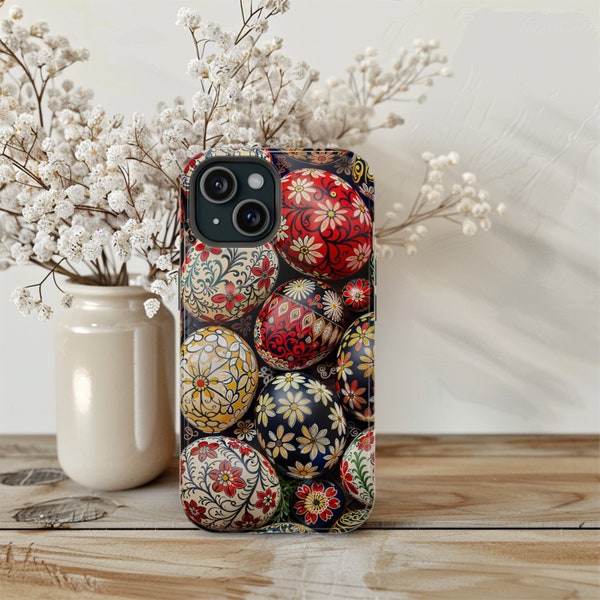 Ukrainian Pysanka Egg Phone Cover, Pysanky Easter Egg Phone Cover