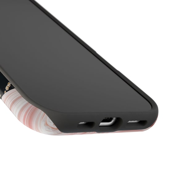 Sakura Cherry Blossom iPhone Case Magsafe Floral Phone Case Black