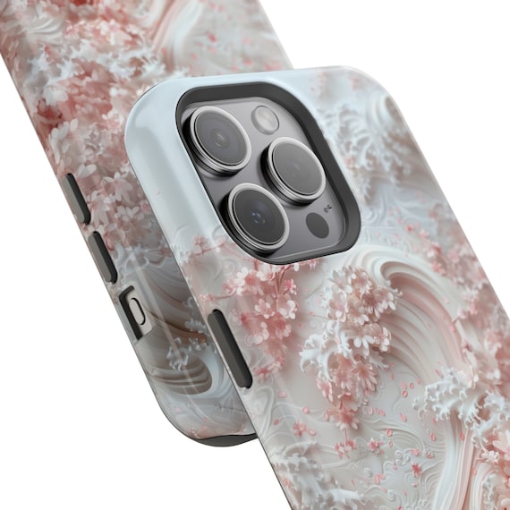 Sakura Blossoming Wave Magsafe iPhone Case, Fits iPhone 17 Pro Max